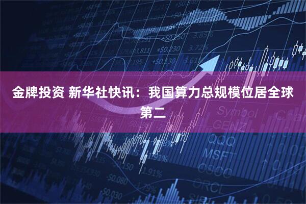 金牌投资 新华社快讯：我国算力总规模位居全球第二